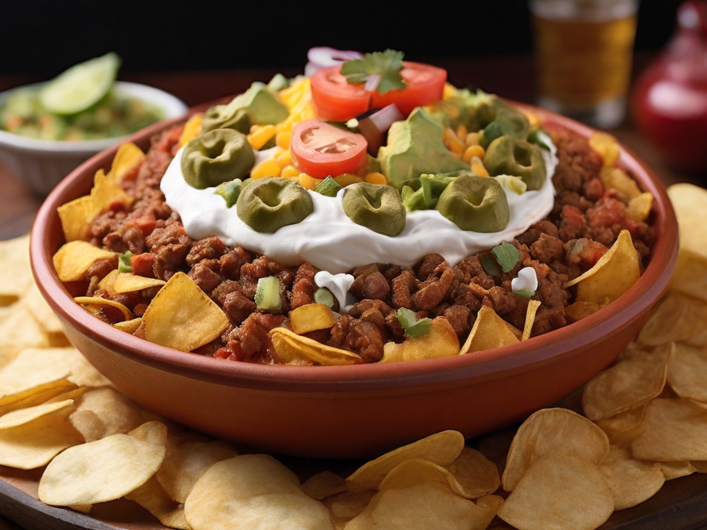 Jalapeno Nachos

A bed of chips topped with beans, your choice of chicken, beef, shredded beef "Picadillo," or our homemade Mexican "Chorizo" sausage. Topped with pickled jalapeño, cheddar cheese, guacamole, sour cream, tomatoes and onions