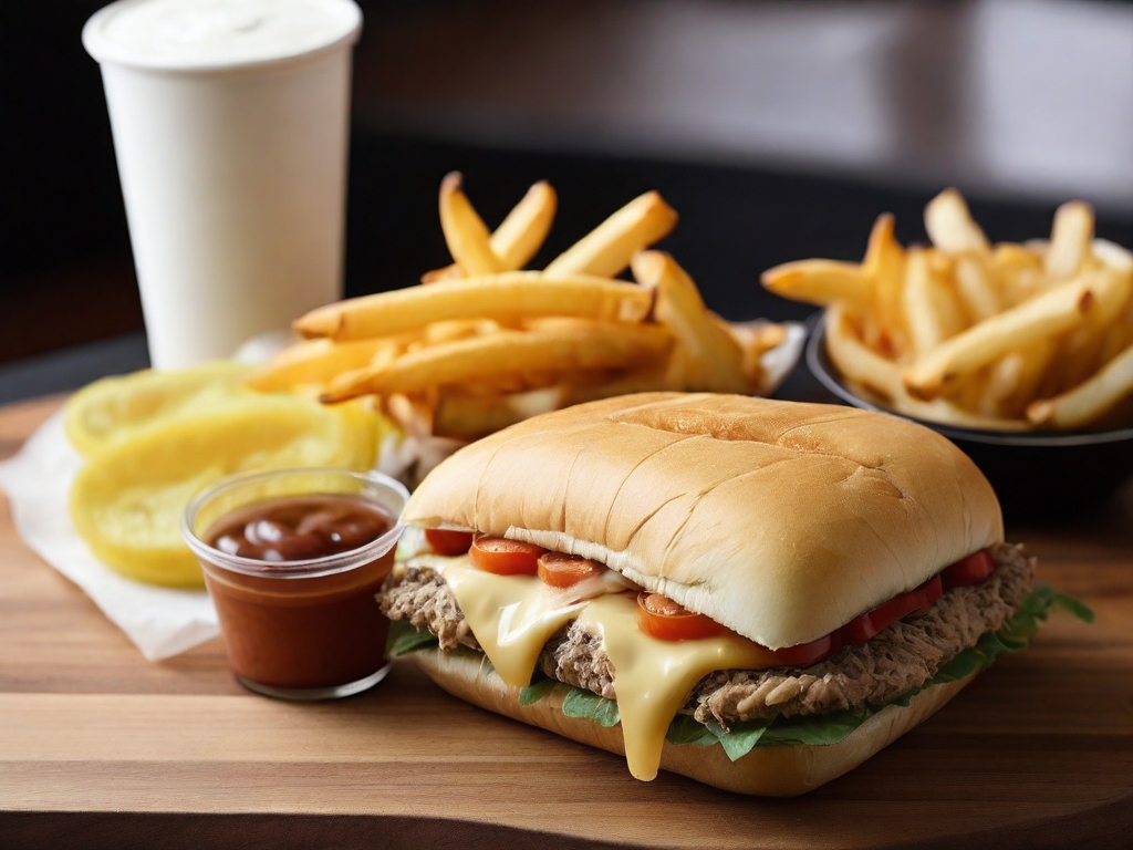 Side of Fries and Sandwich