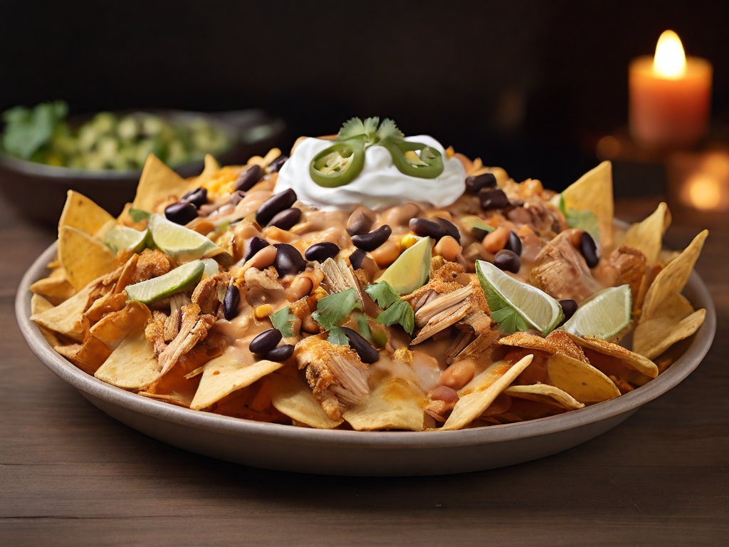 Super Nachos Con Carne

A bed of chips topped with beans, your choice of chicken, beef, shredded beef "Picadillo," or our home made Mexican "Chorizo" sausage. Topped with cheddar cheese, guacamole, sour cream, tomatoes and onions
